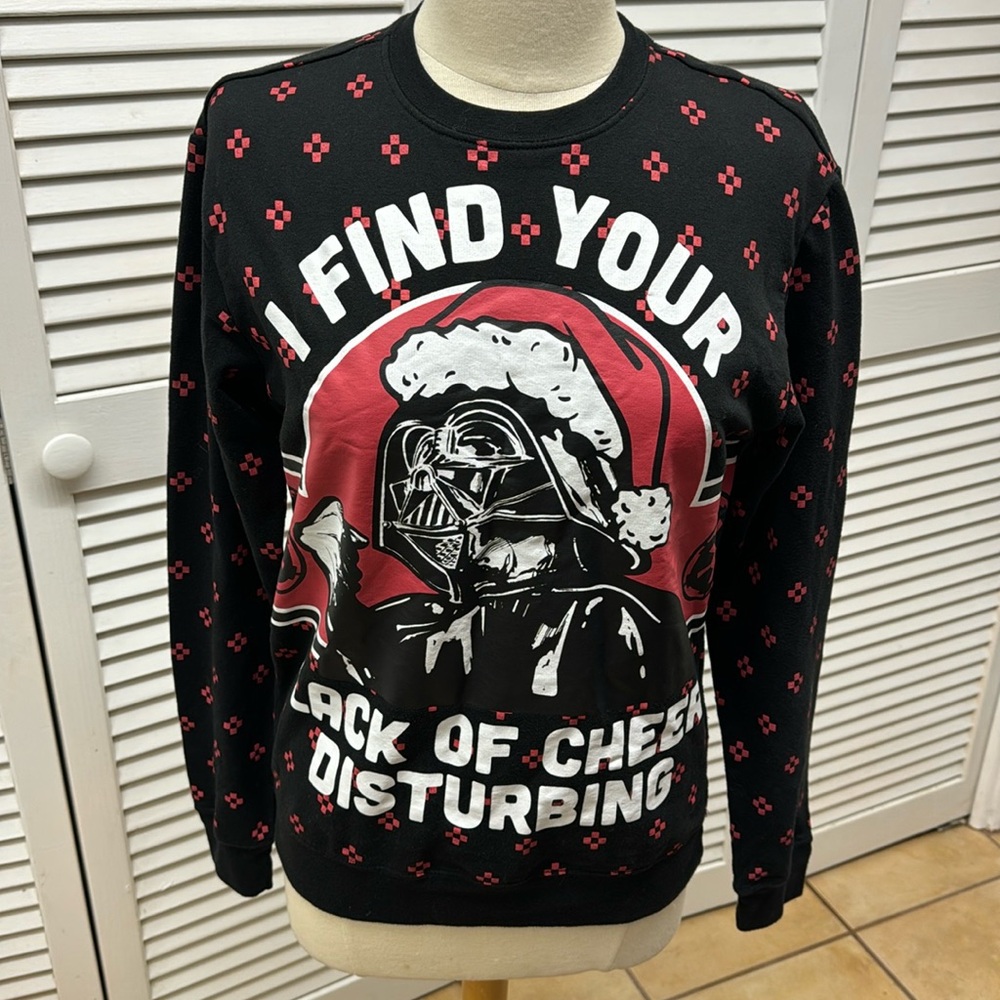 Star Wars “I Find Your Lack of Cheer Disturbing” Ugly Sweater Size Medium